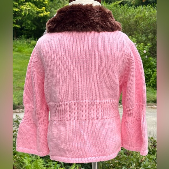 Vintage Gymboree NWT Pink Knit Sweater  Detachable Collar 18-24M Giraffe Club - Picture 3 of 12